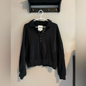 AERIE QUARTER SNAP SWEATSHIRT